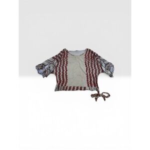 Unique Spectrum Women's XL Colorful Bohemian Waist Tie 3/4Split Sleeve Fairy Top